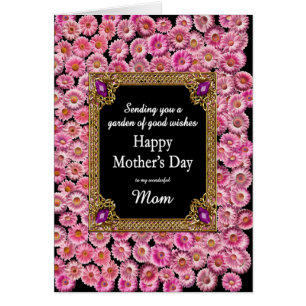 Mamma Mors dag Rosa Daisy Hälsningskort