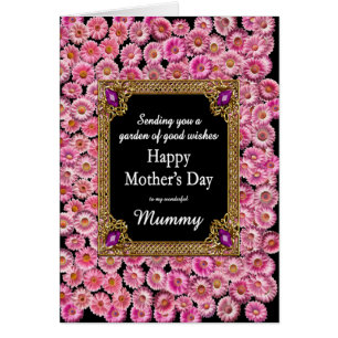 Mamma Mors dag Rosa Tusenskönor Hälsningskort