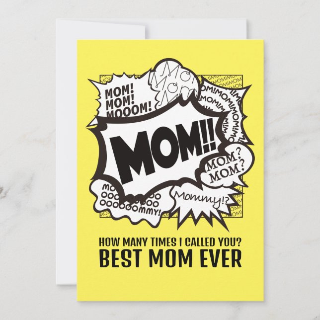 MAMMA! Mors dag tackkort Inbjudningar (Framsida)