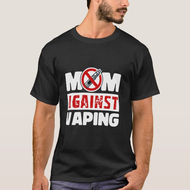 Mamma mot den flyktiga antirökfria kurvan t shirt (Framsida)