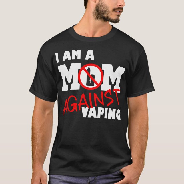 Mamma mot förångning av anti-Vape Quit förångning, T Shirt (Framsida)