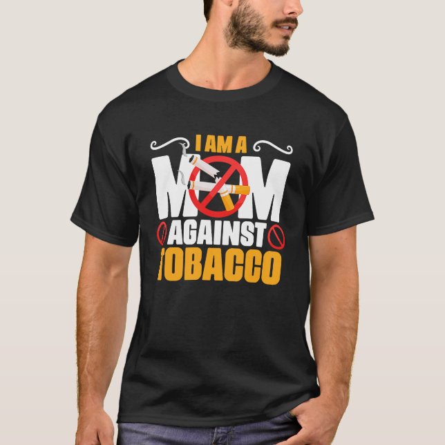 Mamma mot tobaksrök mot rök t shirt (Framsida)