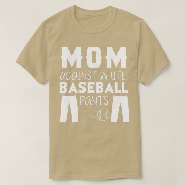 Mamma mot vit baseball byxor t shirt (Design framsida)