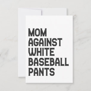 Mamma mot White Baseball Byxor Funny Gift Tack Kort