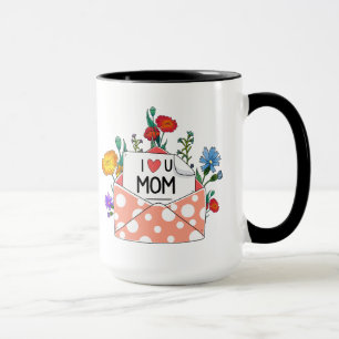 Mamma Mugg-gåva, jag Kärlek er Mamma Blommigt Desi Mugg
