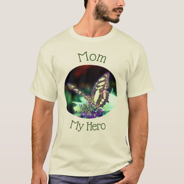 Mamma My Hero Butterfly Nature T Shirt (Framsida)