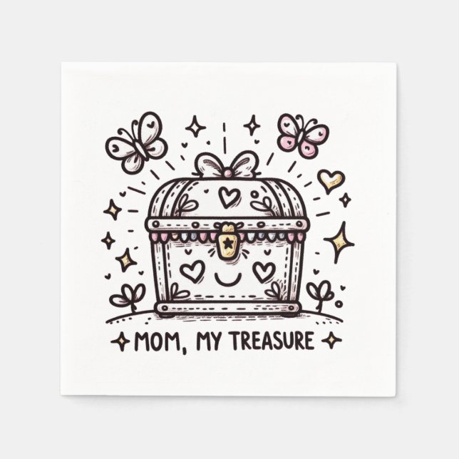 Mamma My Treasure Pappersservett (Framsidan)