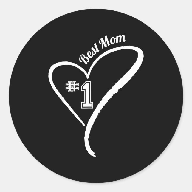 Mamma någonsin  runt klistermärke (Framsida)