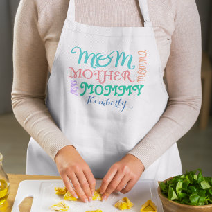 Mamma Namn Personlig Apron Förkläde