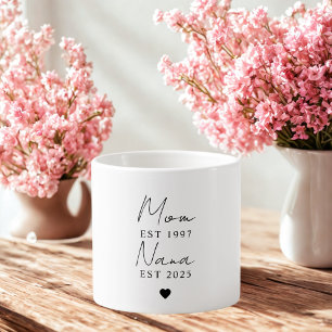Mamma Nana EST-årsjubileum Anpassningsbar minimali Espressomugg