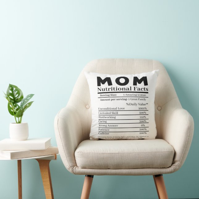 Mamma näringsmässiga fakta kudde (Stol)