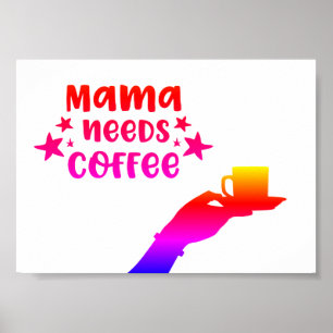 Mamma Needs Coffee Poster