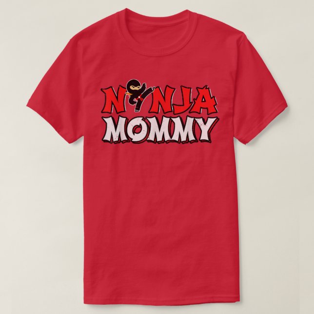 Mamma Ninja Shirt - Mamma vid födelsedagen Ninja f T Shirt (Design framsida)