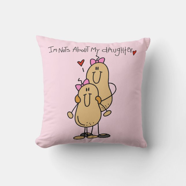 Mamma - nöt om min dotterT-tröja och gåvor Kudde (Framsida)