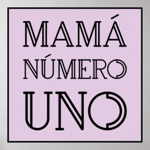 Mamma Nummer Ett Trendig typografi på Lavendel Poster