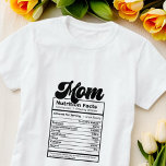 Mamma Nutrition har en modern svart och vit nyck T Shirt<br><div class="desc">Denna enkla och moderna design består av sanserif och lekfull manustypografi.</div>