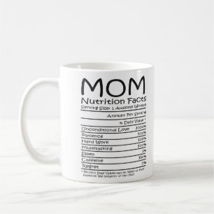 Mamma Nutritional Facts Funny Mors dag Kaffemugg