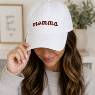 'Mamma' Ny Mamma Mors Dag Barnkalas Present Broderad Keps