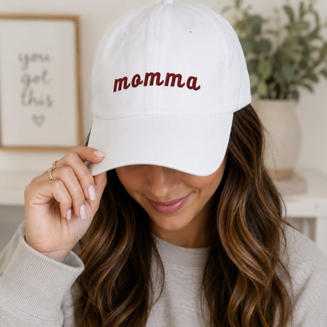 'Mamma' Ny Mamma Mors Dag Barnkalas Present Broderad Keps (Skapare uppladdad)