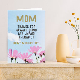 Mamma obetald terapeut rolig blommig mors dag kort
