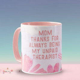 Mamma obetald terapeut rolig blommig mors dag mugg