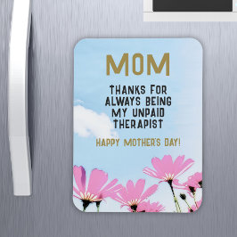 Mamma Obetald terapibehandlare Lung Blommigt Mors Magnet