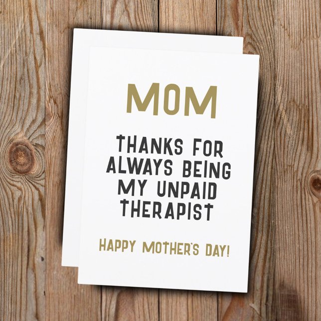 Mamma Obetald terapist nuny Humor Mors dag Kort (Skapare uppladdad)