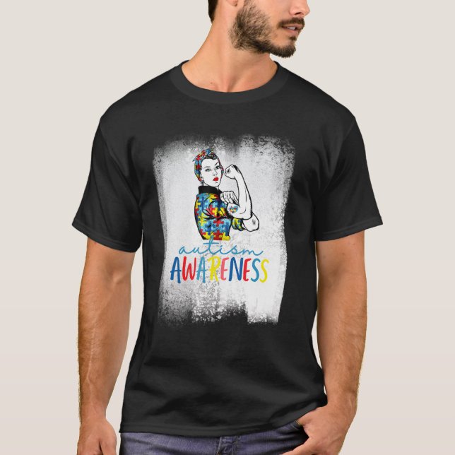 Mamma Obrytlig Autismmedvetenhet T Shirt (Framsida)