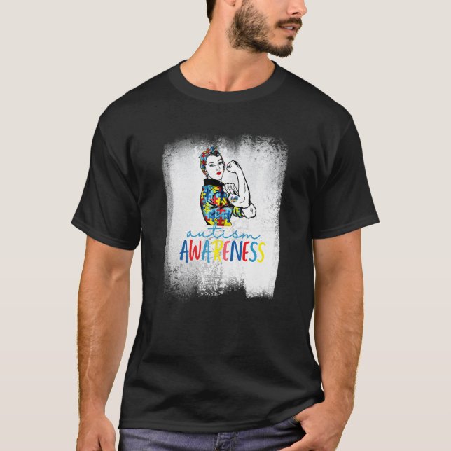 Mamma Obrytlig Autismmedvetenhet T Shirt (Framsida)