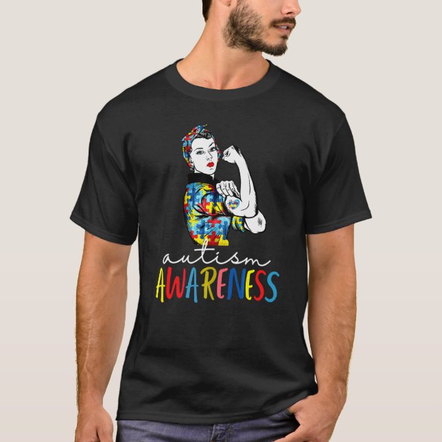 Mamma Obrytlig Autismmedvetenhet T Shirt (Framsida)