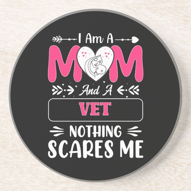 Mamma och A Vet ingenting Skrämmer mig, Funny Vet  Underlägg (Framsidan)