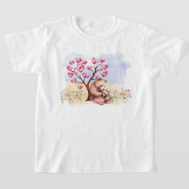 Mamma och Baby Bear Valentines Picnic T Shirt