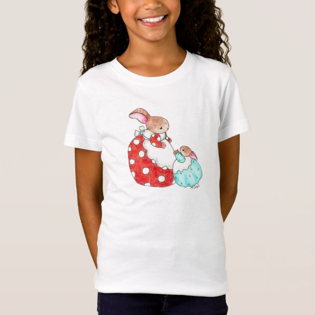 Mamma och Baby Bunny T-shirt (Framsida)