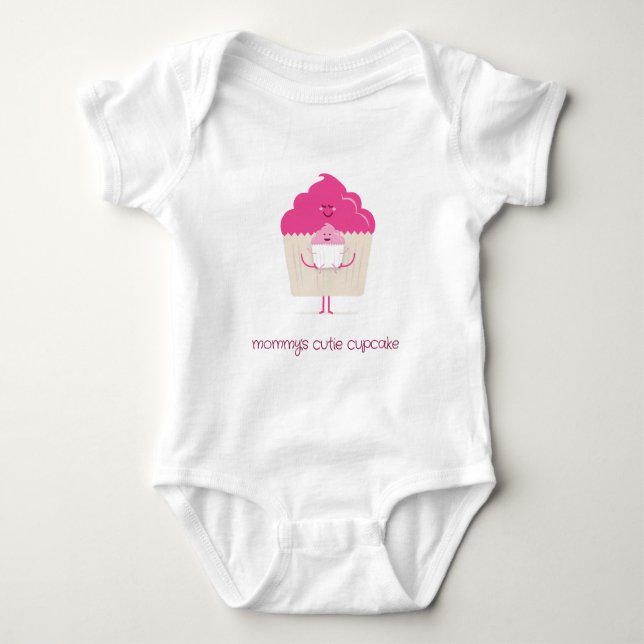 Mamma och Baby Cupcake T Shirt (Framsida)