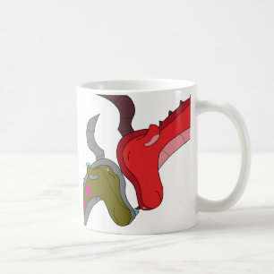 Mamma och Baby Dragon Tecknad Coffee Mugg 11 oz