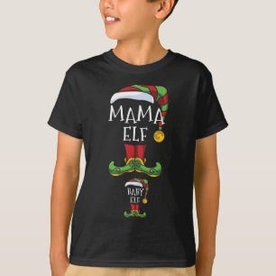 Mamma och Baby Elf-Gravid som matchar familje- Kri T Shirt