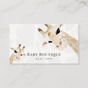 Mamma och Baby Giraffe Baby Boutique Social Medieb Visitkort