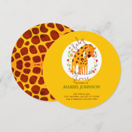 Mamma och Baby Giraffe Baby Shower Inbjudningar