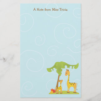 Mamma och Baby Giraffe Brevpapper