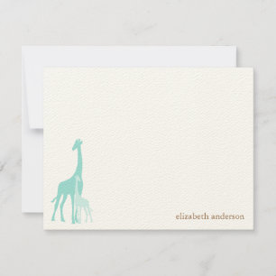 Mamma och Baby Giraffe Flat Tack Cards Kort