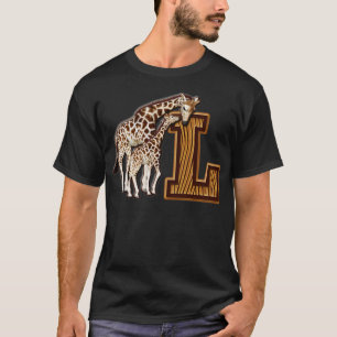 Mamma och Baby Giraffe Monogram L T Shirt