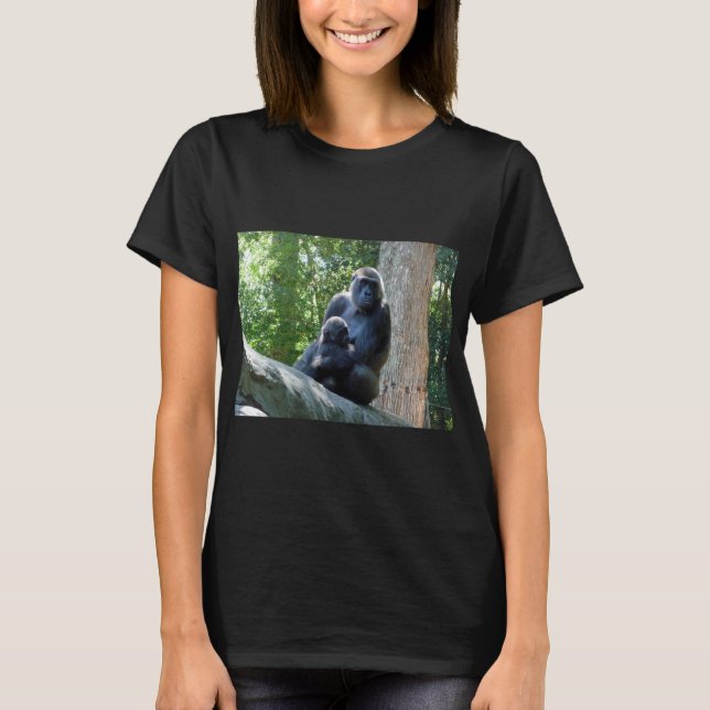 Mamma och Baby Gorilla T-shirt (Framsida)