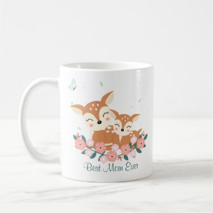 Mamma och baby hjort Mors dag Kaffemugg
