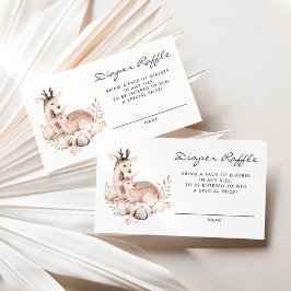 Mamma och Baby Hjort Woodland Diaper Raffle Card Visitkort
