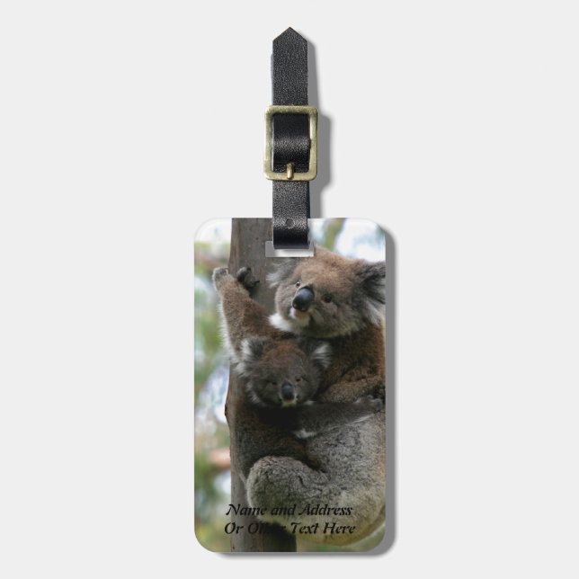Mamma och Baby Koala Bagagebricka (Vertikal Framsida)