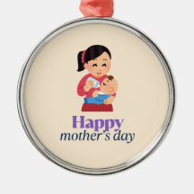 Mamma och baby, lycklig mors dag