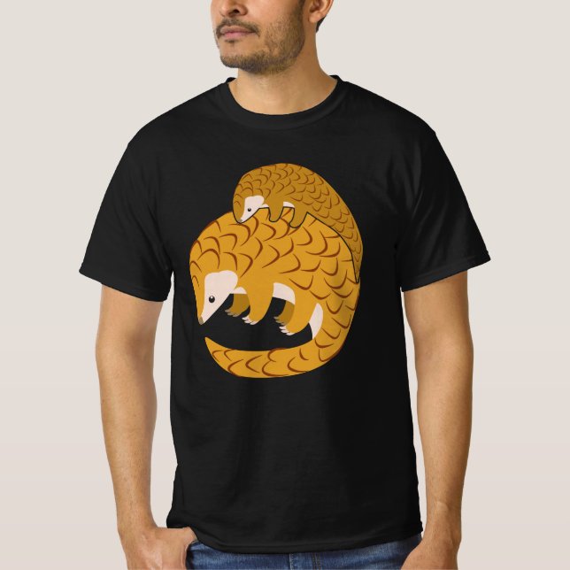 Mamma och Baby Pangolin T Shirt (Framsida)