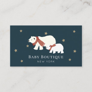 Mamma och Baby Polar Bear Baby Boutique Social Med Visitkort