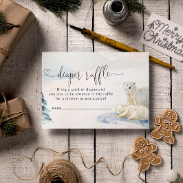 Mamma och Baby Polar Bear Baby Raffle Tilläggskort