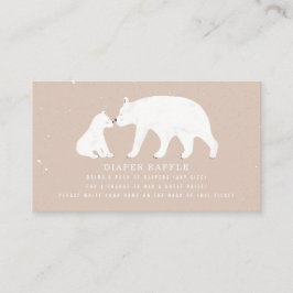 Mamma och Baby Polar Bear Rosa Baby Diaper Raffle Tilläggskort